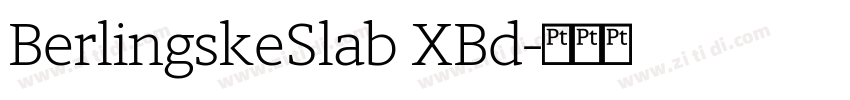 BerlingskeSlab XBd字体转换